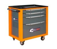 Тележка инструментальная ToollBox TBS-4 (оранжевая)